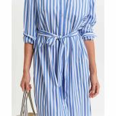 Striped Poplin Shirt Dress - 3GW4503397 - GANT