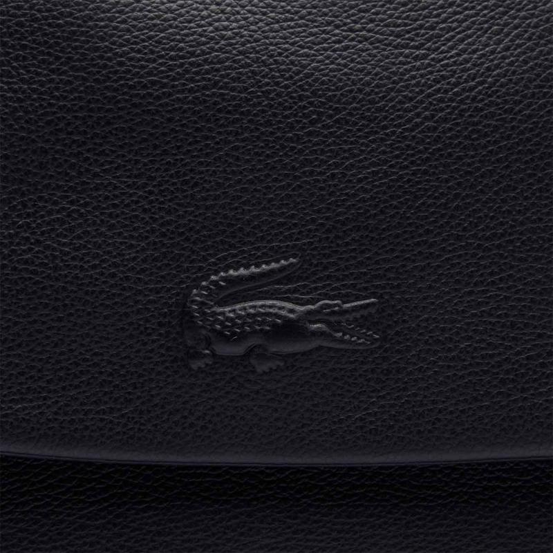 City Court Grain Leather Flap Close Bag - 9@3NF4707IE - LACOSTE