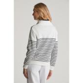 Ribbed Breton Half-Zip Sweatshirt - 3GW4200588 - GANT