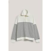 Ribbed Breton Half-Zip Sweatshirt - 3GW4200588 - GANT