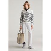 Ribbed Breton Half-Zip Sweatshirt - 3GW4200588 - GANT