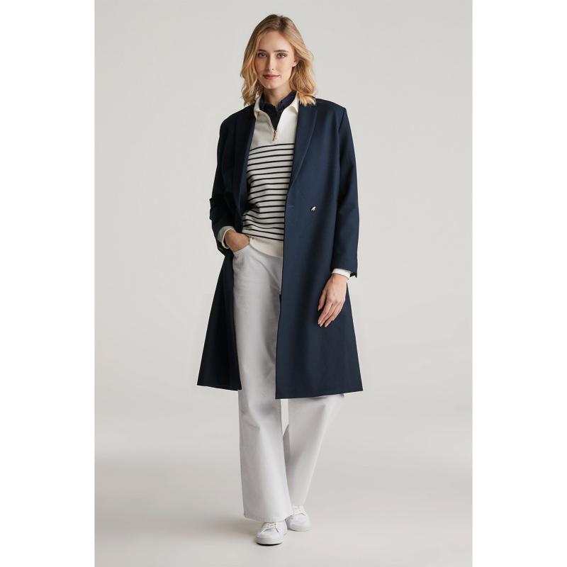 Ribbed Breton Half-Zip Sweatshirt - 3GW4200588 - GANT