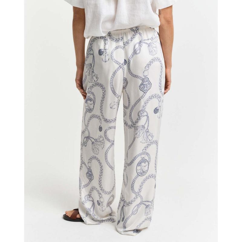 Relaxed Fit Sailing Print Drawstring Pants - 3GW4150359 - GANT