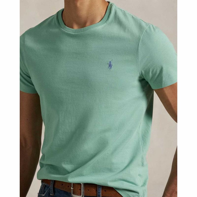 Custom Slim Fit Jersey Crewneck T-Shirt - 710671438415 - POLO RALPH LAUREN