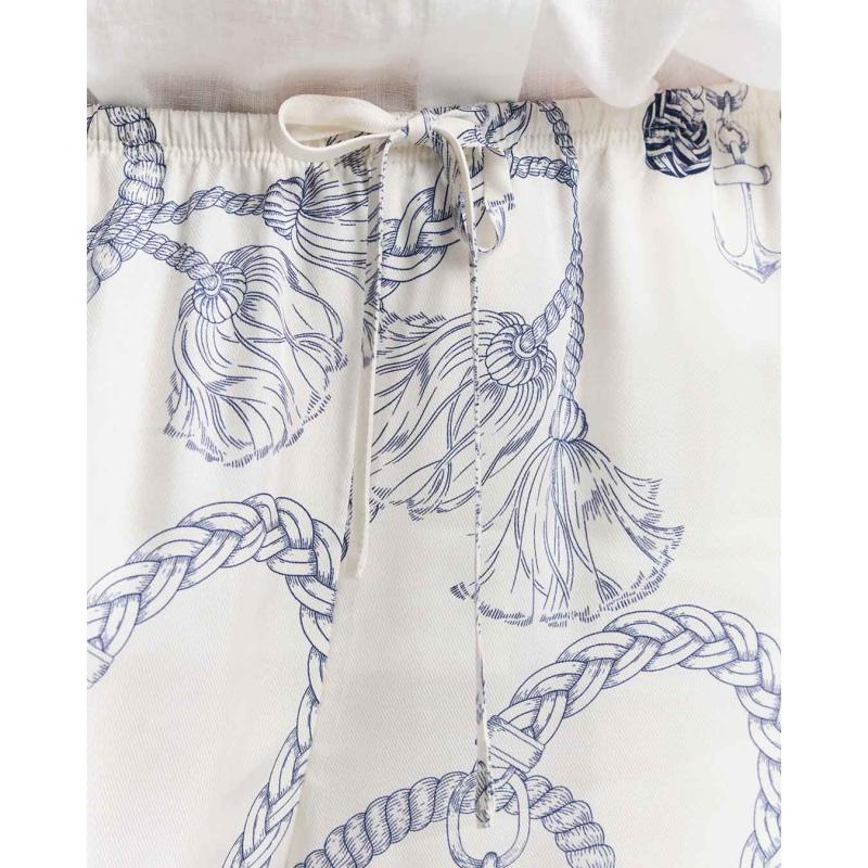 Relaxed Fit Sailing Print Drawstring Pants - 3GW4150359 - GANT