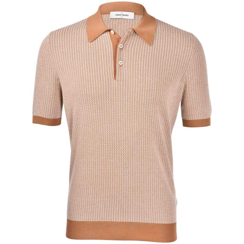 JACQUARD KNIT POLO - 43186/20736 - GRAN SASSO