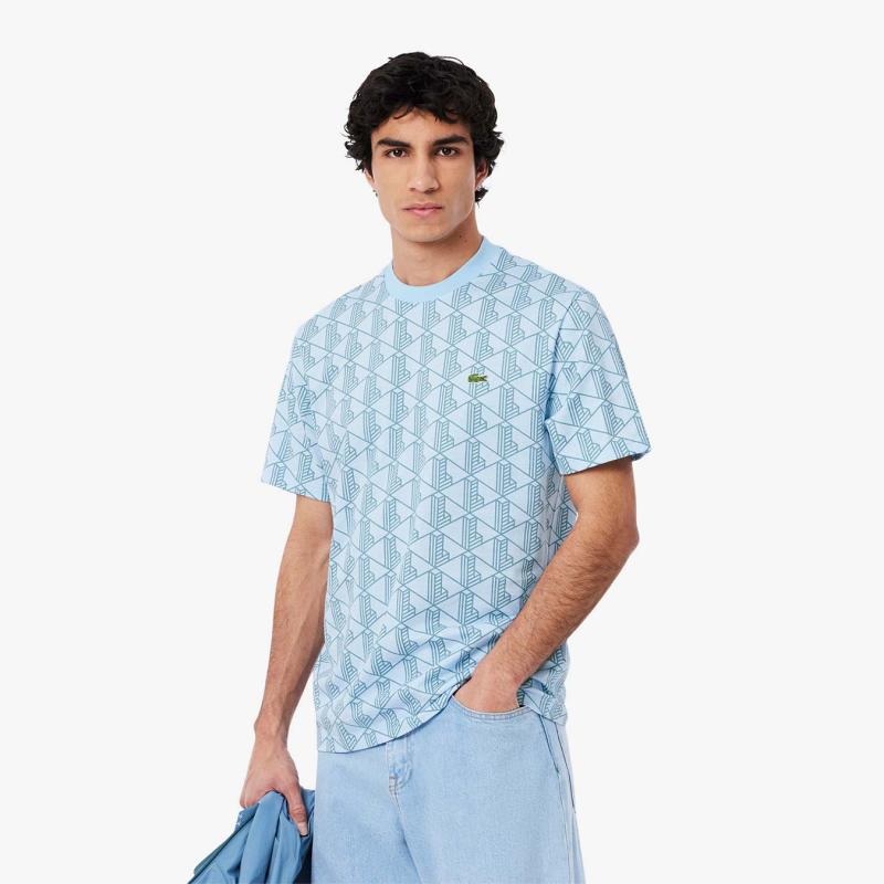Men's Monogram Cotton T-Shirt - 3TH2831 - LACOSTE