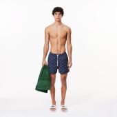 Men's Crocodile Print Swim Trunks - 9@3MH7188 - LACOSTE
