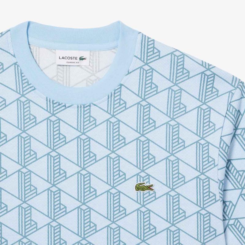 Men's Monogram Cotton T-Shirt - 3TH2831 - LACOSTE