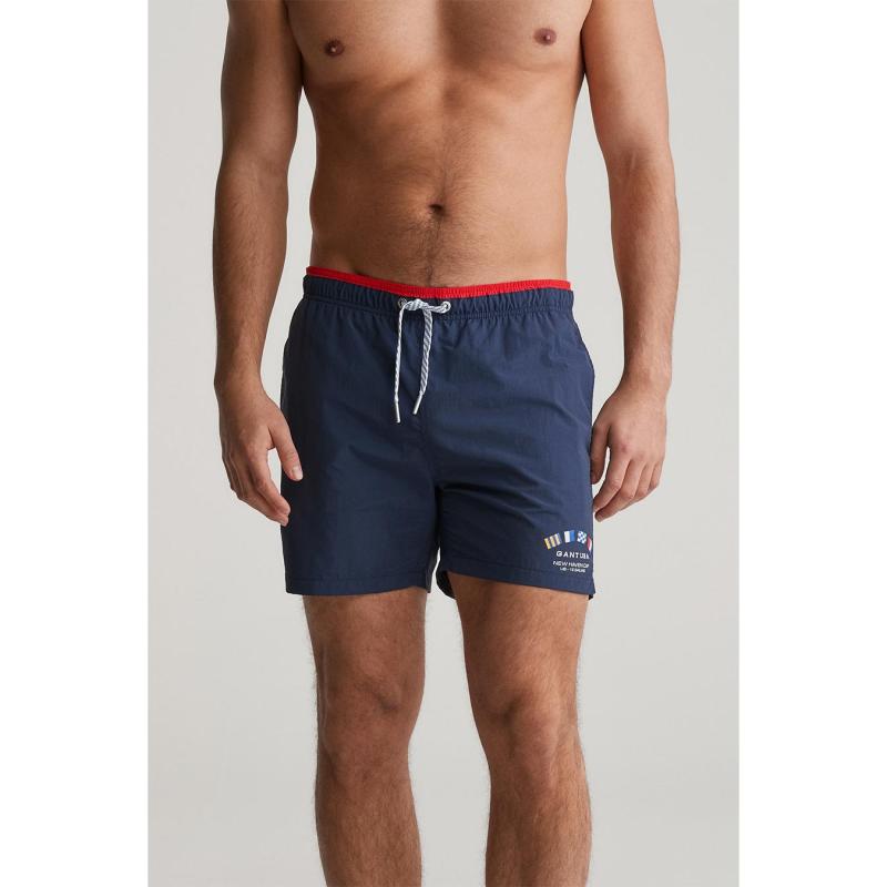 FLAG PRINT SWIM SHORTS MARINE - 3G922516016 - GANT