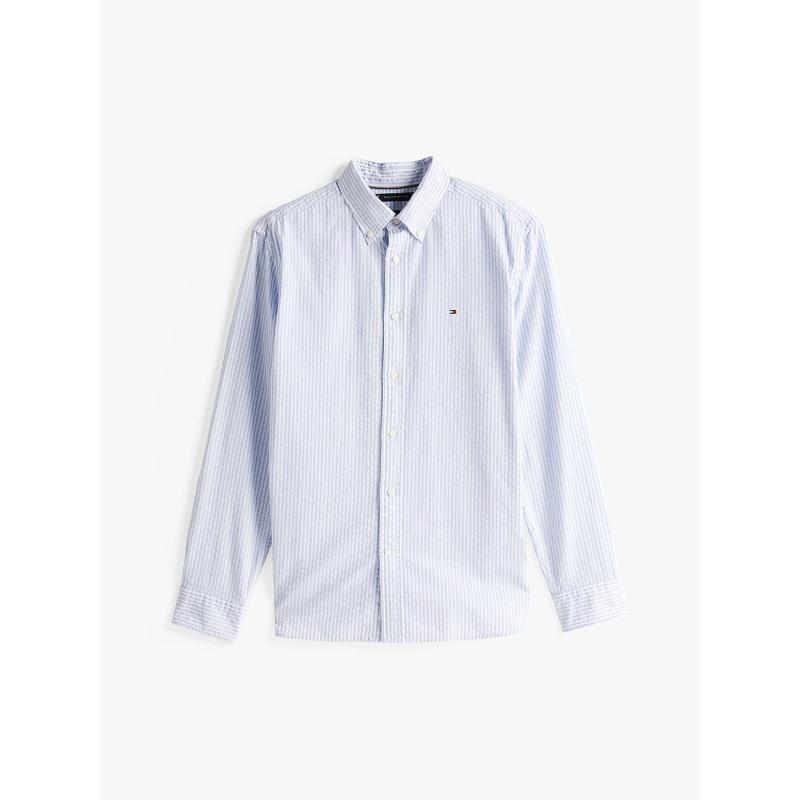 Regular Fit Seersucker Shirt - MW0MW38571 - TOMMY HILFIGER