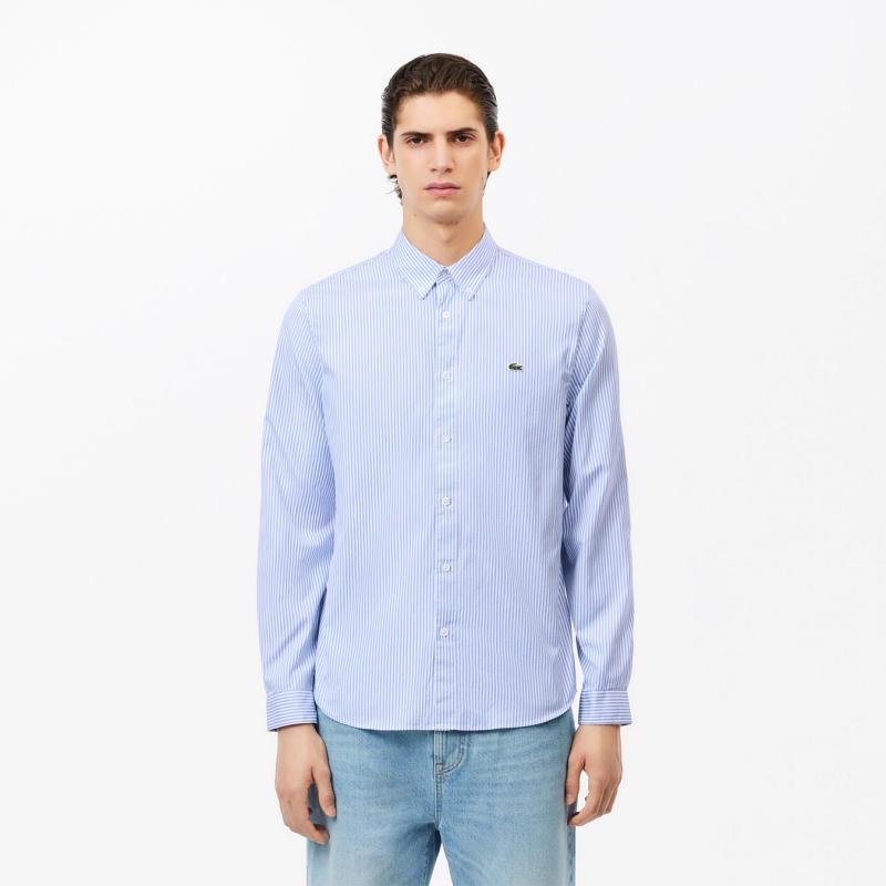Men's Regular Fit Striped Cotton Shirt - 9@3CH2936 - LACOSTE