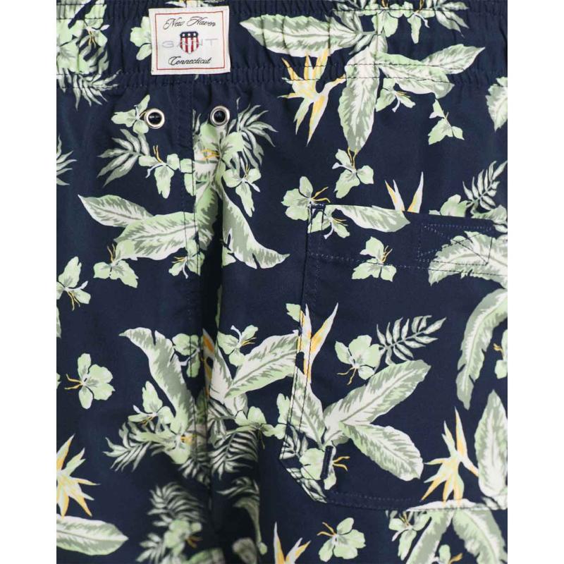 Tropical Leaves Print Swim Shorts - 3G922516013 - GANT
