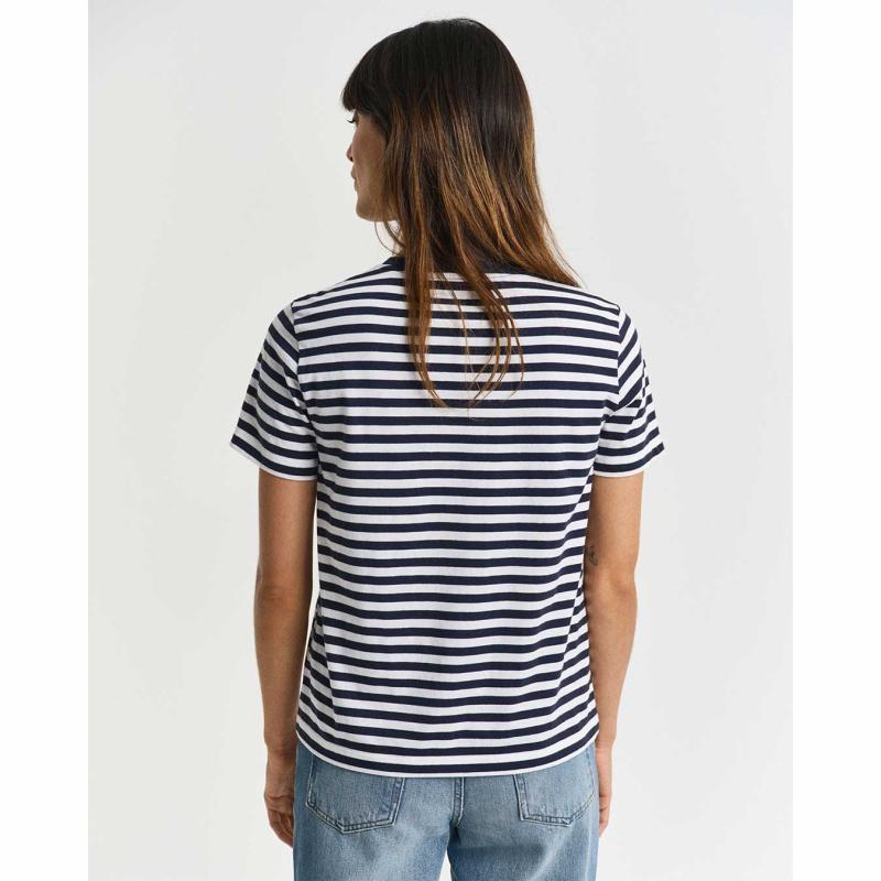 Striped Shield T-Shirt - 3GW4200564 - GANT