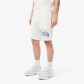 Men's Graphic Print Cotton Fleece Shorts - 3GH0286 - LACOSTE