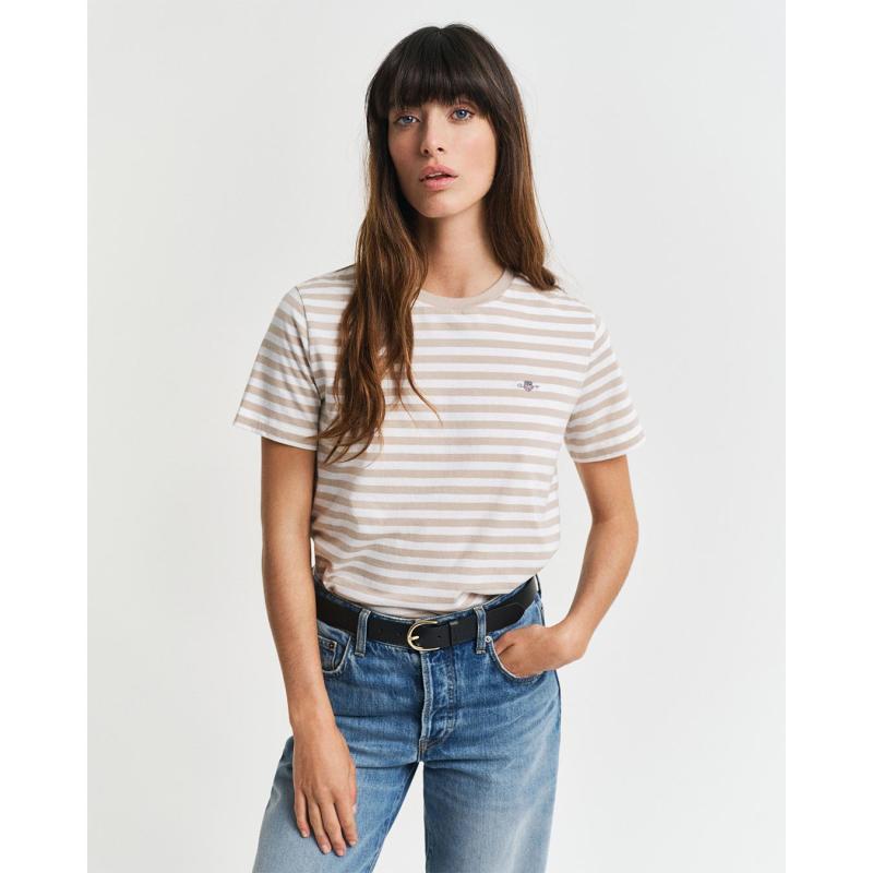 Striped Shield T-Shirt - 3GW4200564 - GANT