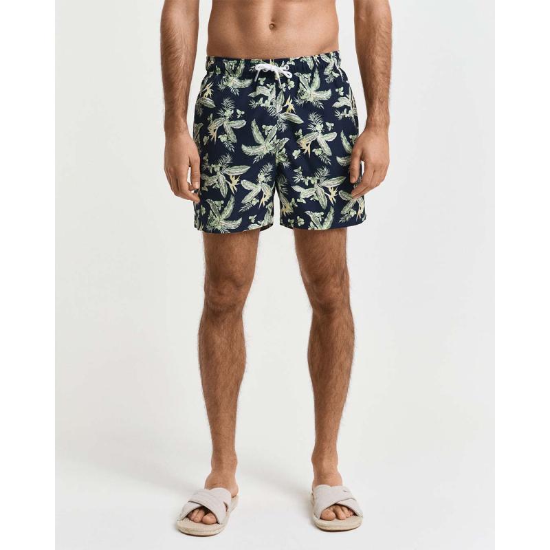 Tropical Leaves Print Swim Shorts - 3G922516013 - GANT