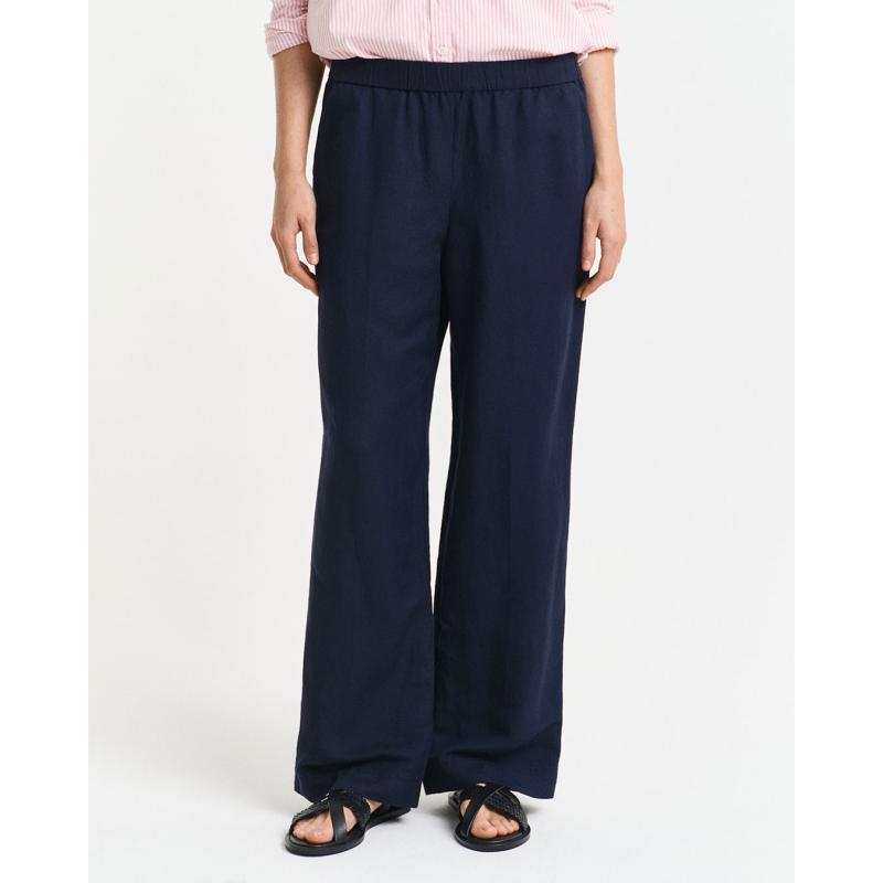 Relaxed Fit Linen Blend Pull-On Pants - 3GW4150348 - GANT