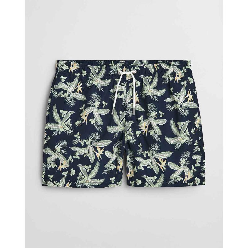 Tropical Leaves Print Swim Shorts - 3G922516013 - GANT