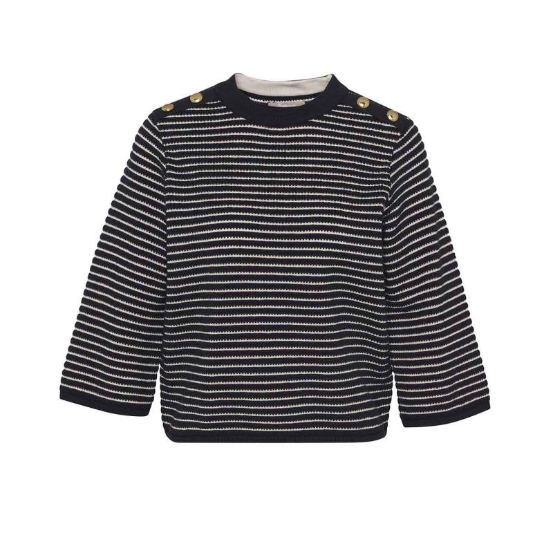 Macy Striped Crew Neck Jumper - LKN1498 - BARBOUR