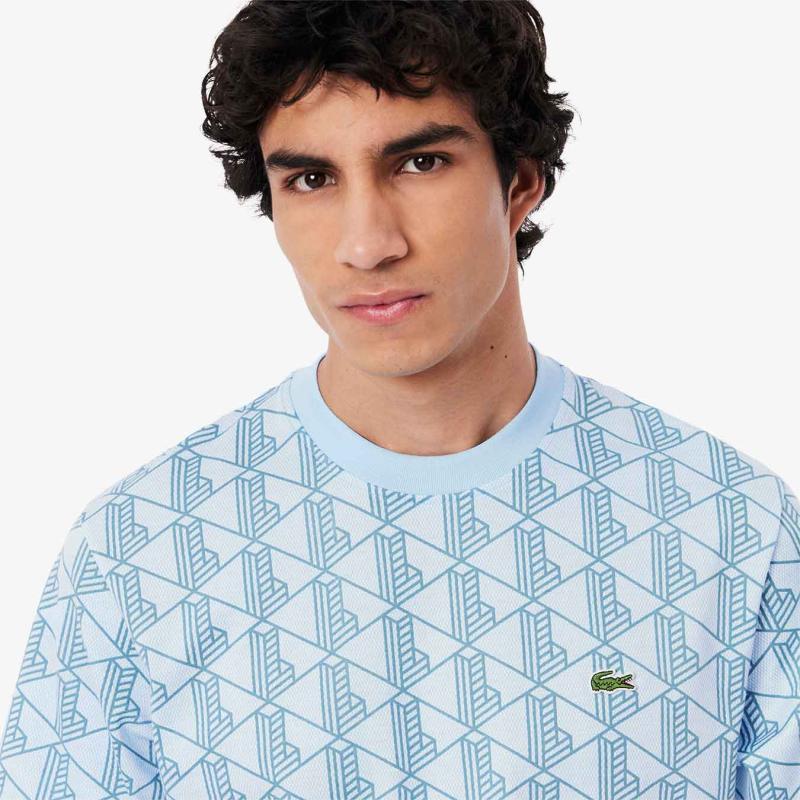 Men's Monogram Cotton T-Shirt - 3TH2831 - LACOSTE