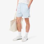 Mid Length Striped Textured Swim Trunks - 3MH9089 - LACOSTE