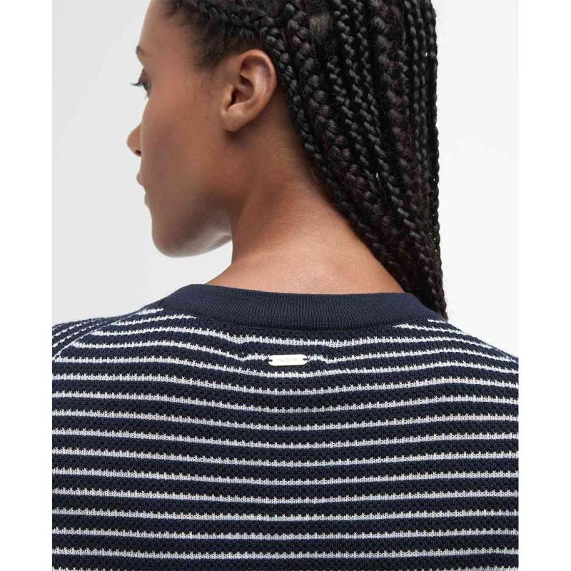 Macy Striped Crew Neck Jumper - LKN1498 - BARBOUR
