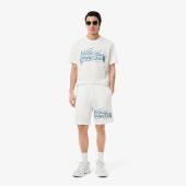 Men's Graphic Print Cotton Fleece Shorts - 3GH0286 - LACOSTE