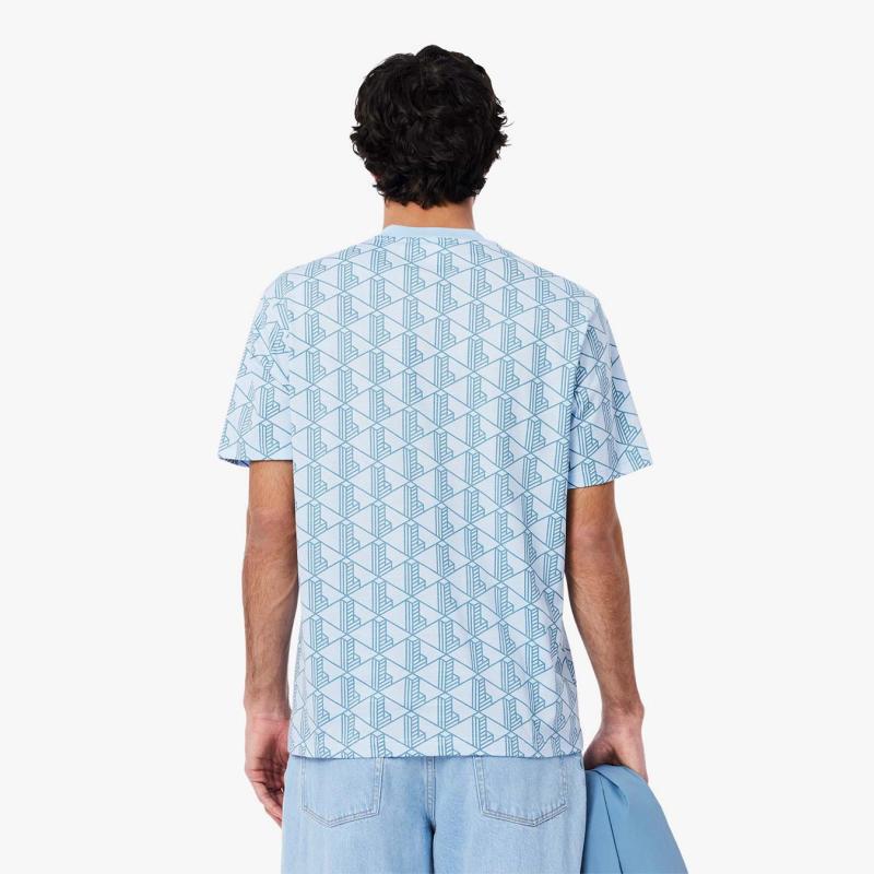 Men's Monogram Cotton T-Shirt - 3TH2831 - LACOSTE
