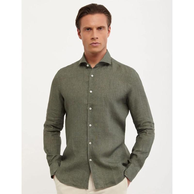 Linen Solid colour Shirt Collar cutaway - 721ML/11297 - XACUS