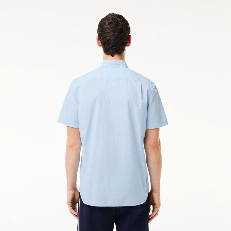 Men's Short Sleeve Regular Fit Gingham Shirt - 9@3CH5622 - LACOSTE