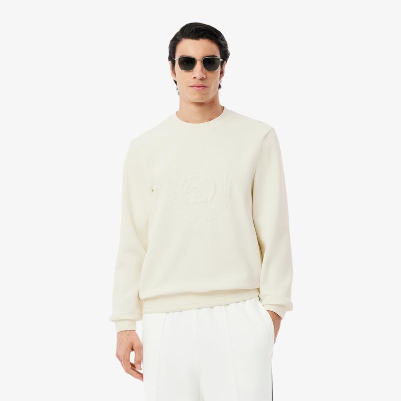 Men's Embossed Logo Piqué Sweatshirt - 3SH9959 - LACOSTE