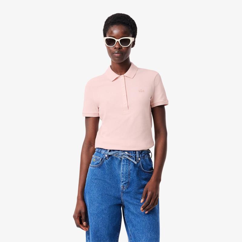 Women's L.12.D Slim Fit Stretch Mini Piqué Polo - 9@3PF5462 - LACOSTE