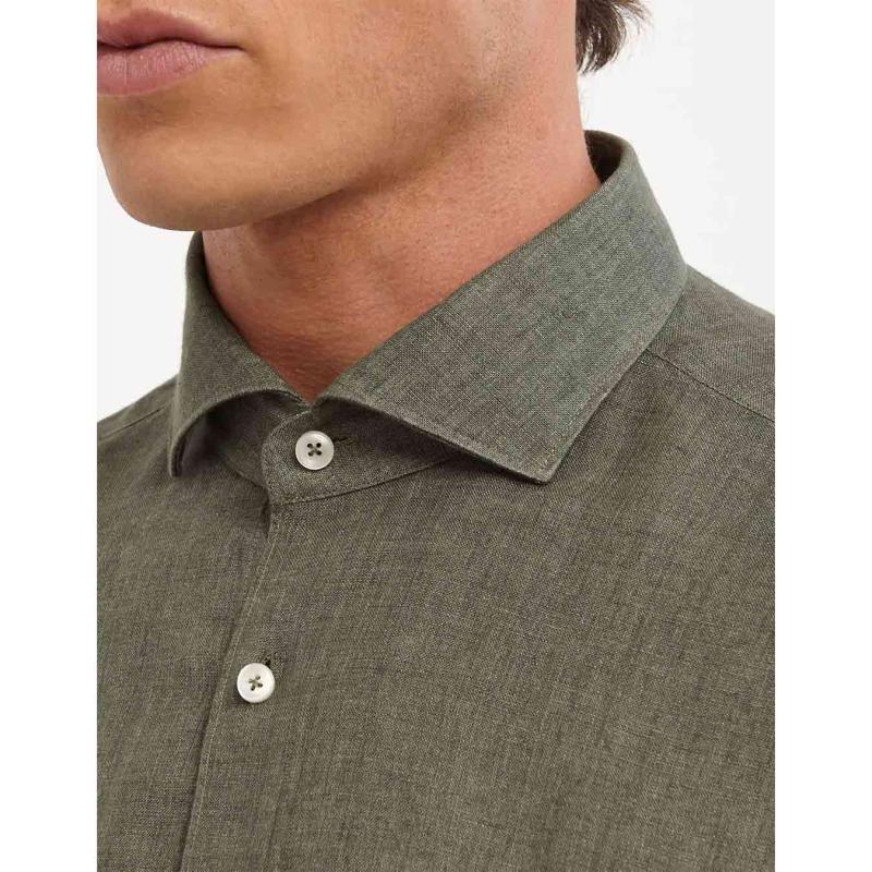 Linen Solid colour Shirt Collar cutaway - 721ML/11297 - XACUS