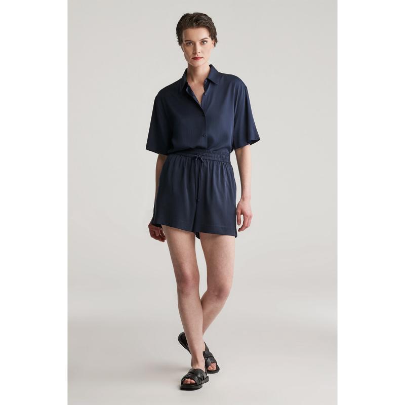 Relaxed Fit Linen Blend Pull-On Shorts - 3GW4020126 - GANT