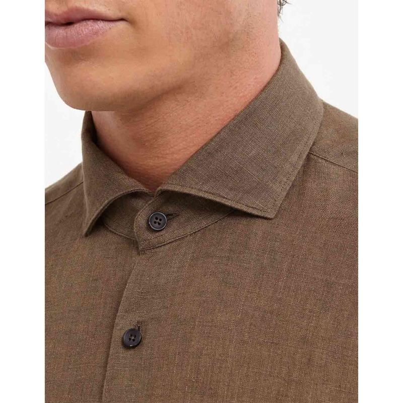 Linen Solid colour Shirt Collar cutaway - 721ML/11297 - XACUS