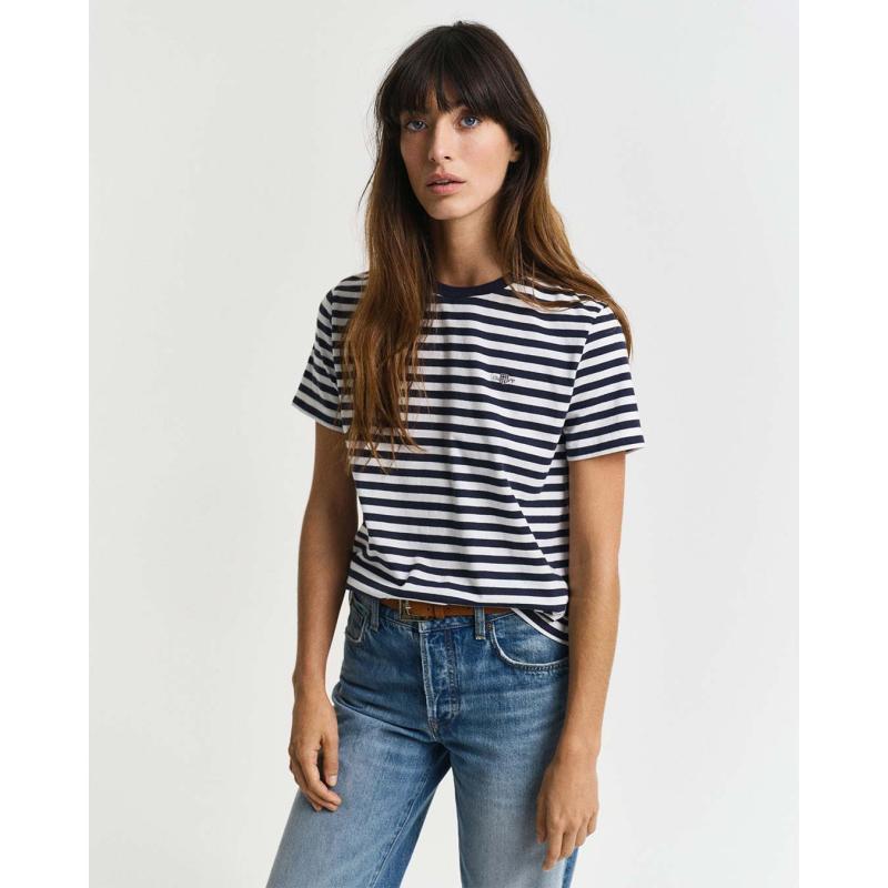 Striped Shield T-Shirt - 3GW4200564 - GANT