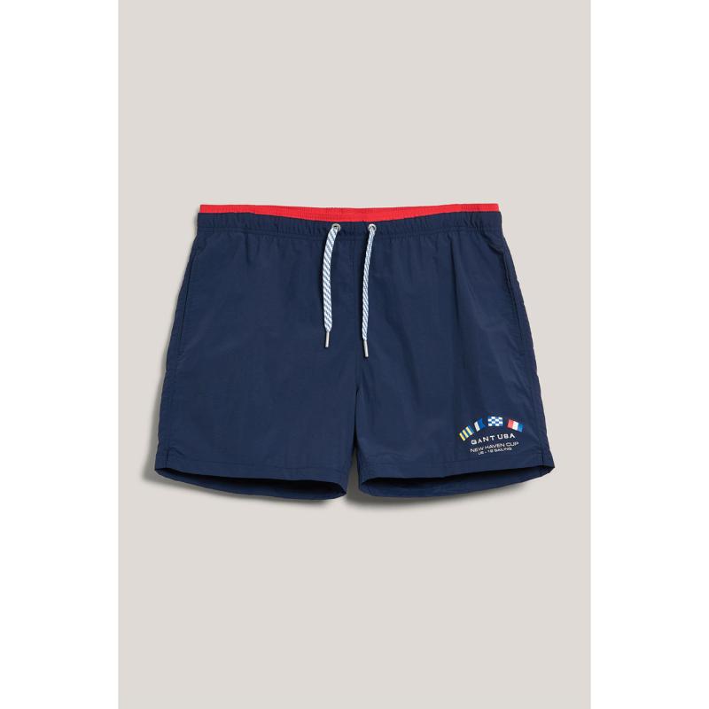FLAG PRINT SWIM SHORTS MARINE - 3G922516016 - GANT