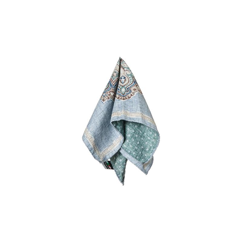 L.B.M. 1911 Geometric-print silk pocket square - 6575_59080/1 - L.Β.Μ. 1911