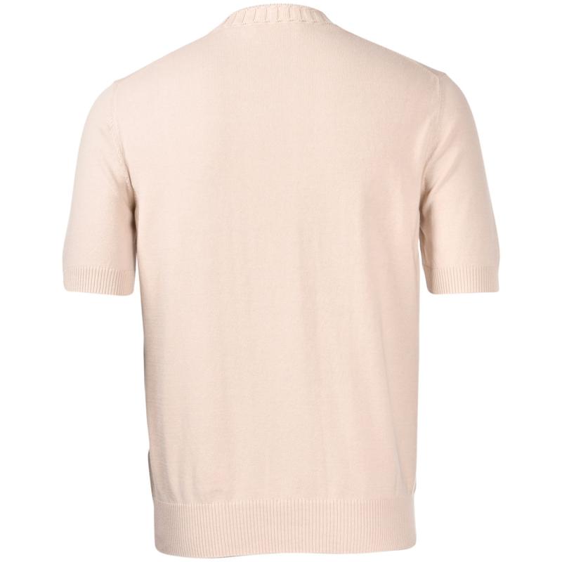 RIBBED NECK KNIT T-SHIRT - 57188/18163 - GRAN SASSO