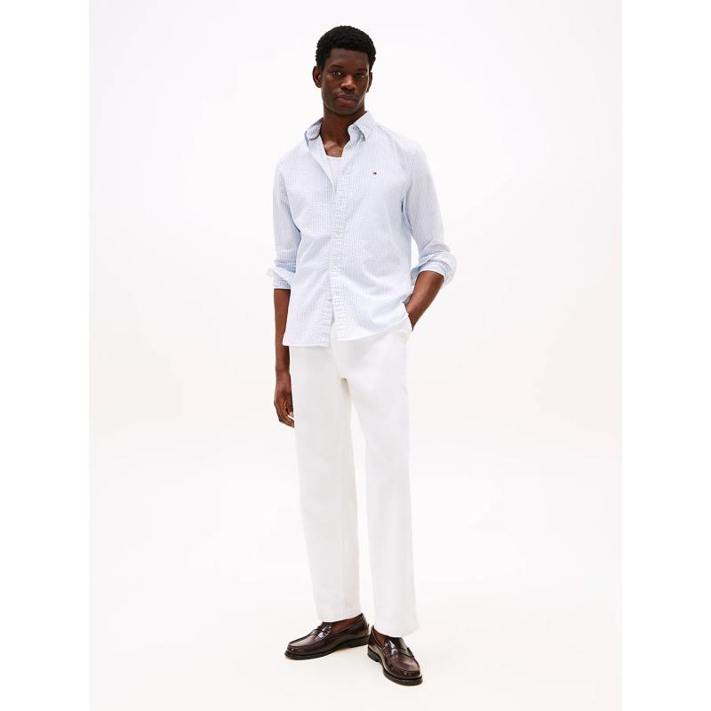 Regular Fit Seersucker Shirt - MW0MW38571 - TOMMY HILFIGER