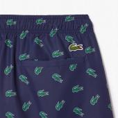 Men's Crocodile Print Swim Trunks - 9@3MH7188 - LACOSTE