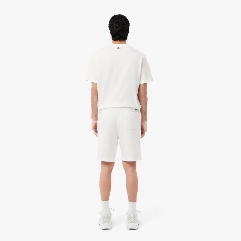 Men's Graphic Print Cotton Fleece Shorts - 3GH0286 - LACOSTE