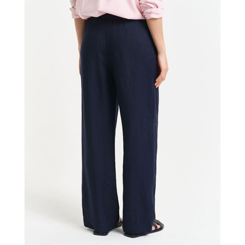Relaxed Fit Linen Blend Pull-On Pants - 3GW4150348 - GANT