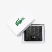 Men's Medium Monogram Leather Billfold - 9@3NH4400MR - LACOSTE