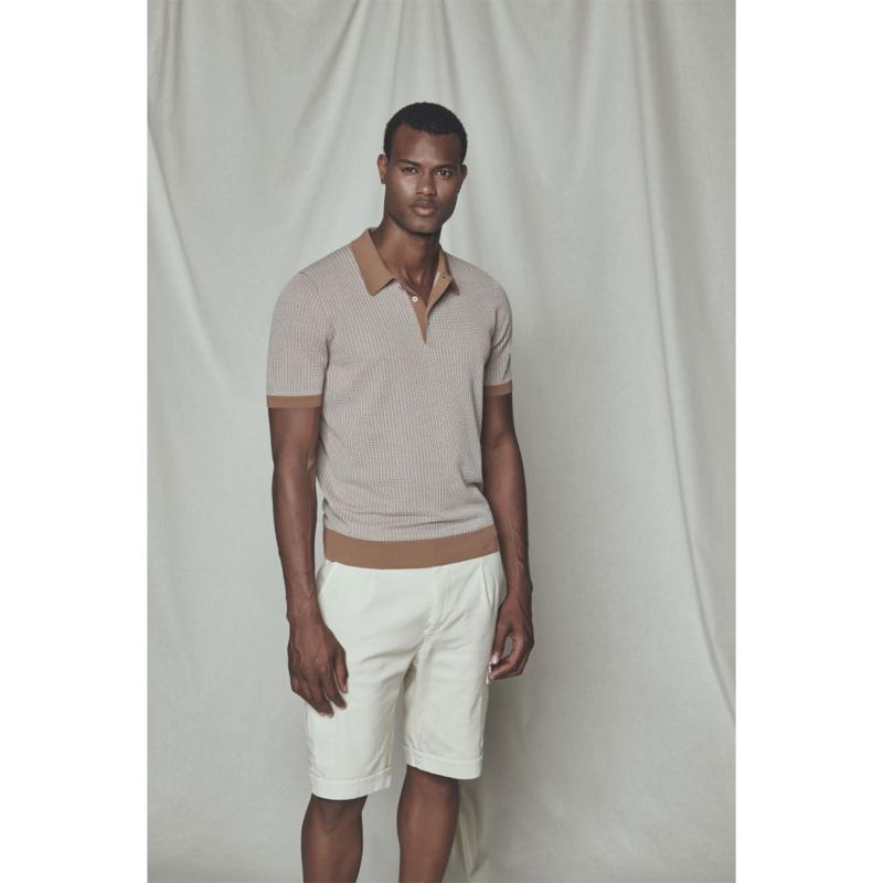 JACQUARD KNIT POLO - 43186/20736 - GRAN SASSO