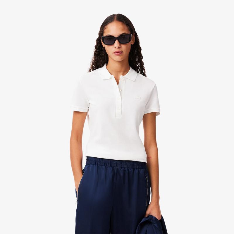 Women's L.12.D Slim Fit Stretch Mini Piqué Polo - 9@3PF5462 - LACOSTE