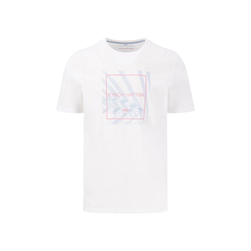 T-shirt casual fit with logoprint - 1504 1315 - FYNCH HATTON