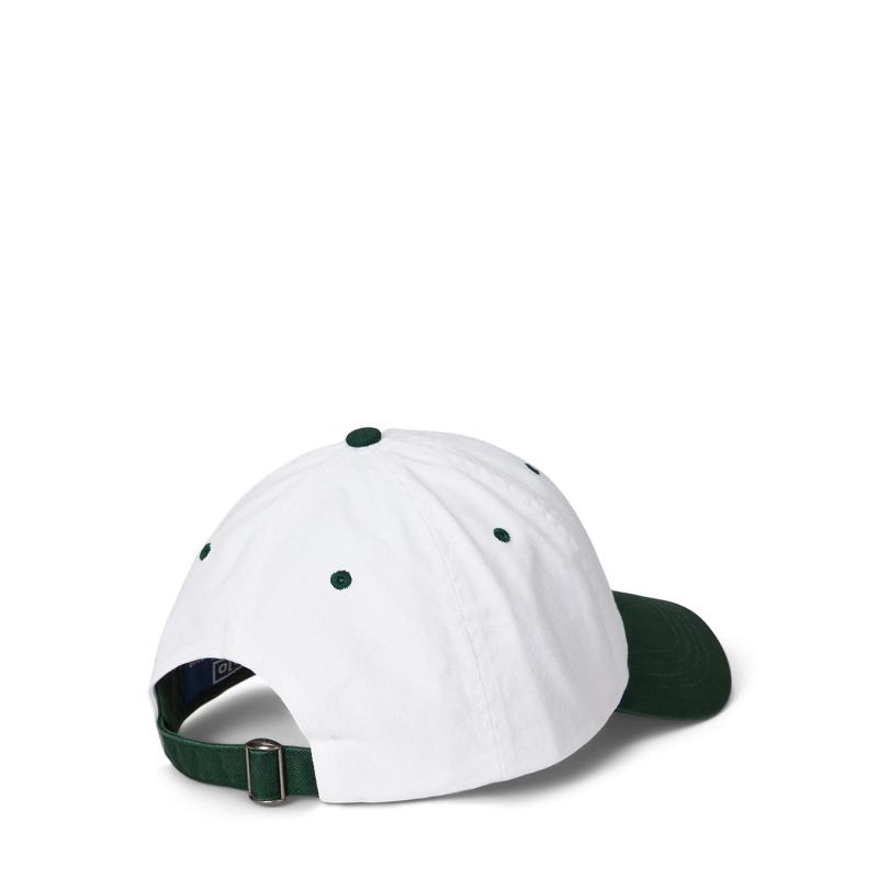 White cotton cap with Wimbledon logo - 710970540001 - POLO RALPH LAUREN