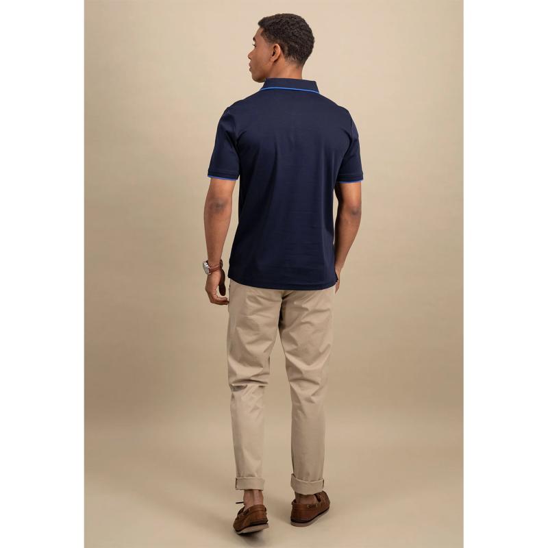 Polo shirt made of cotton with subtle contrast details - 1504 1321 - FYNCH HATTON